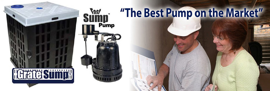 GrateSump sump pump system banner.