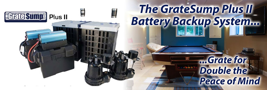 GrateSump plus sump pump system banner.